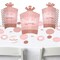 Big Dot of Happiness Rose Gold Grad - 2025 Graduation Party Decor and Confetti - Terrific Table Centerpiece Kit - Set of 30